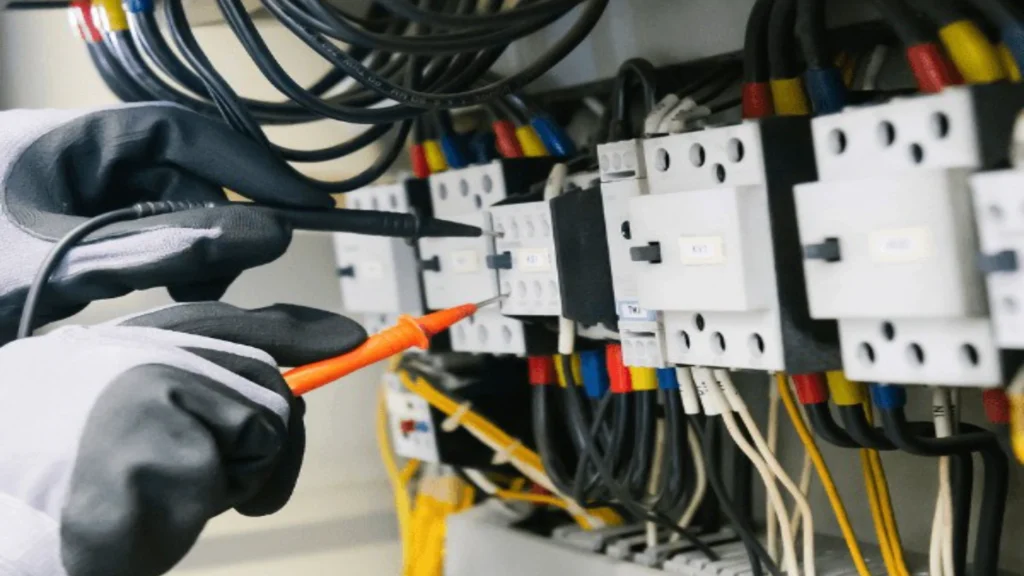 instalacion electrica de un local- Instalación eléctrica de un local comercial: requisitos, boletín y normativa Electricista revisando la instalación eléctrica de un local